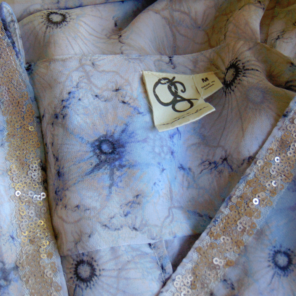 Anthro One September Floral Lyla Tunic Top M - Picture 6 of 6